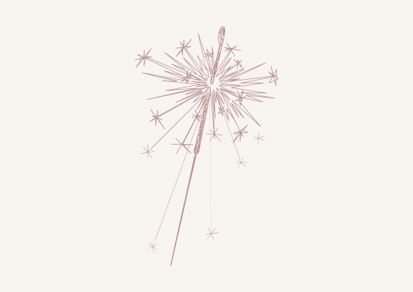 Wunderkerze zum Silvesterabend im Lindner