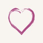 Zeichnung eines lila Herz