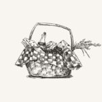 gezeichneter Picknickkorb