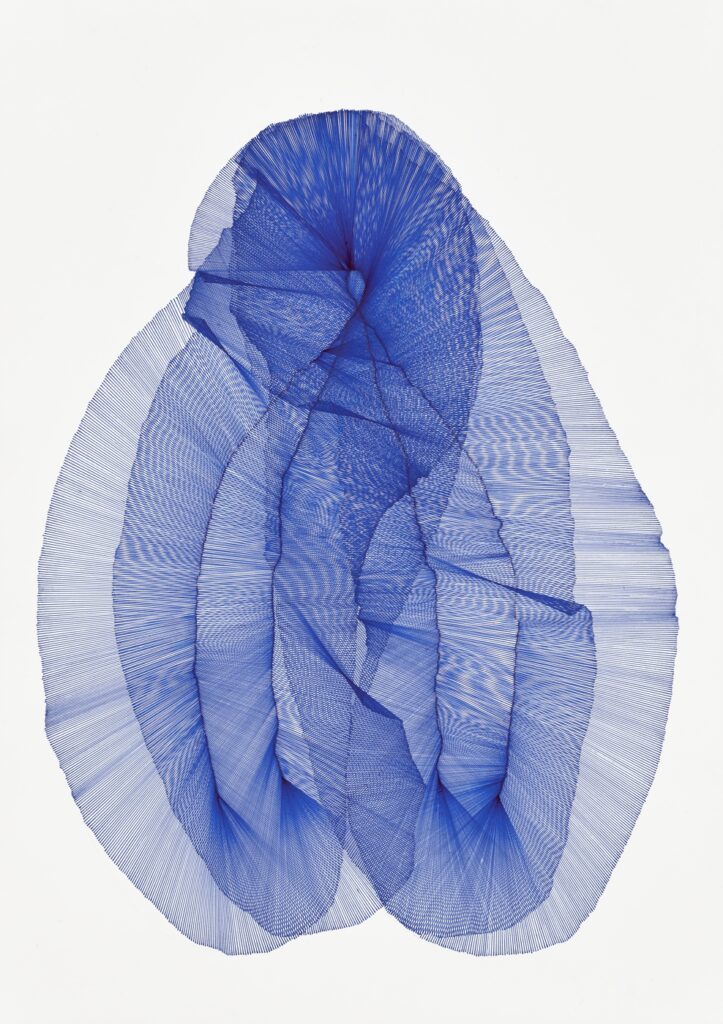 Gemälde Fineliner blau von Constanze Vogt