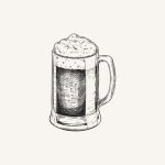 Zeichnung eines gefüllten Bierkruges
